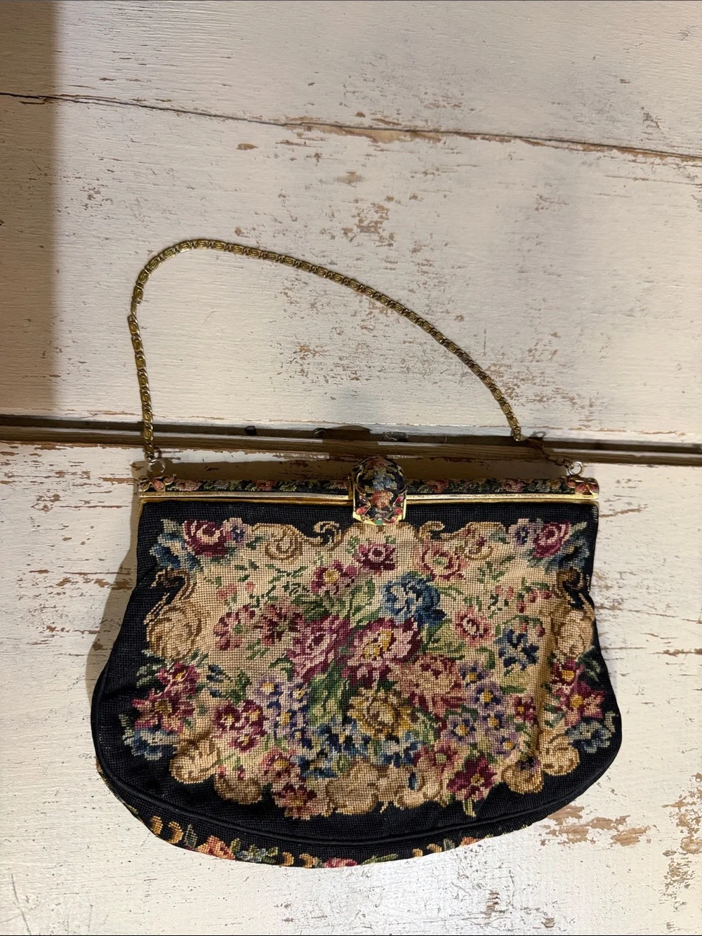 Vintage 30s-60s Petit Point Bag